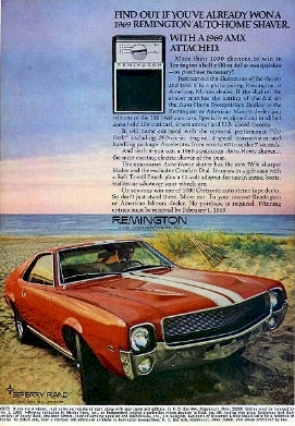 1969 AMX Remington Shaver ad